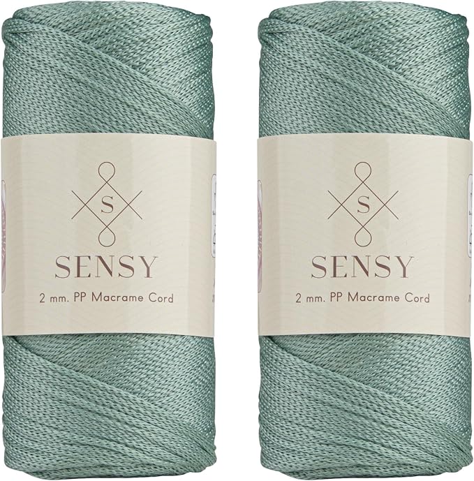 Sensy Premium 2 Pack of 2mm 251 Yards Polyester Rope 100% Polypropylene Cord by SSENSY