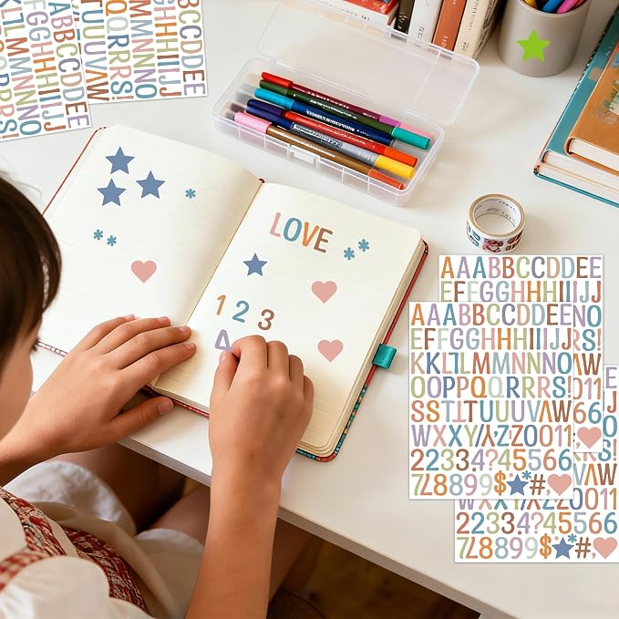 Letter Stickers 1 inch, Self-Adhesive Vinyl Waterproof ABC Letter Stickers - Image 4
