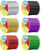 Mandala Crafts 10 GA Silver Black Red Assorted Anodized Aluminum Craft Wire | by MandalaCrafts
