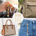 LXUEJIE 20 Pcs Gold Keychain Making Kit, Metal Bag Charms - Image 5