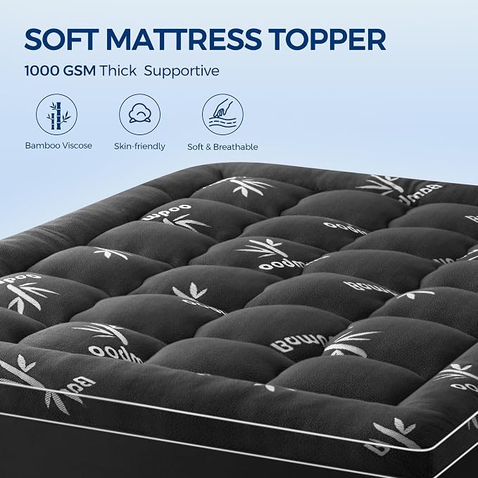 Mattress Topper Twin XL Size, Cooling Extra Thick Breathable Viscose Made from - Image 2