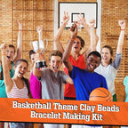 Ferreve 4200 Pcs Basketball 12 Strands Clay Beads Bracelet Making Kit, 100 - Image 5