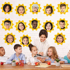 gisgfim 80Pcs Summer Sun Cutouts Sunshine Decorations Bulletin Board Yellow Sun - Image 5