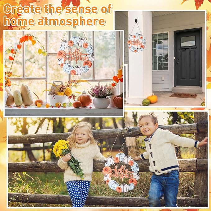 Unfinished Fall Wreaths Wood Crafts to Paint Set of 3, Unfinished Wood Cutouts - Image 7