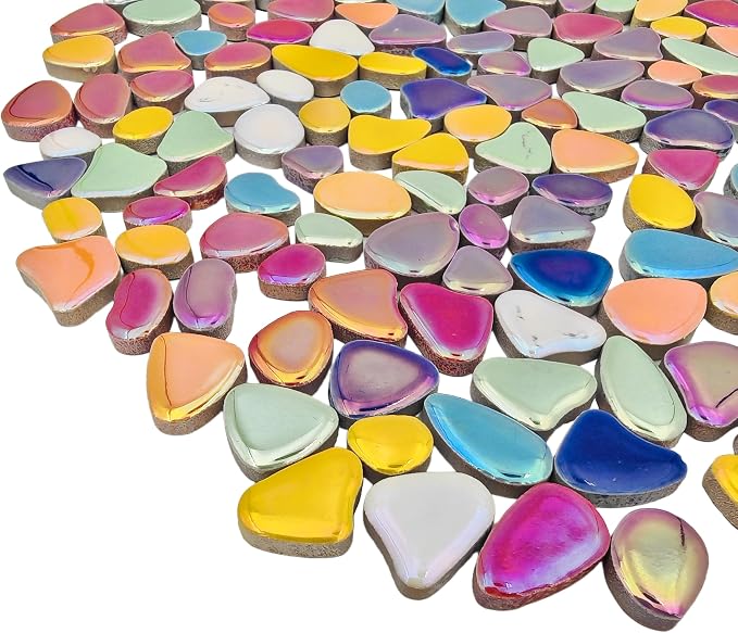 1.1lb Ceramic Mosaic Tiles, Mixed Colour Ceramic Mosaic Pieces - Image 5