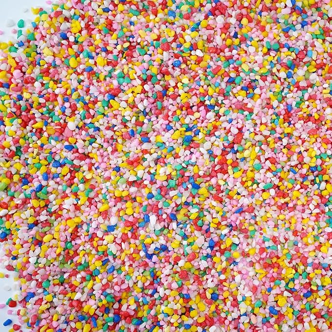 TOYPOPOR 6 lb Decorative Rocks, Mini Rainbow Gravel Pebbles Aquarium Gravel - Image 3