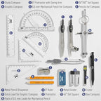 Mr. Pen- Geometry Set, 15 Piece Set - Image 2