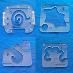 4PCS Free Motion Quilting Template Series 5 by Bequilter