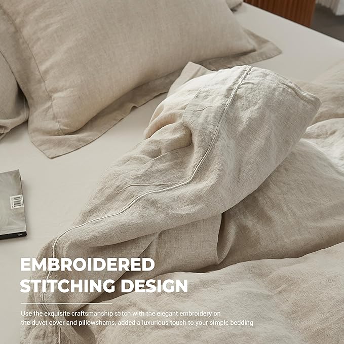 Simple&Opulence 100% Washed Linen Duvet Cover - Image 3