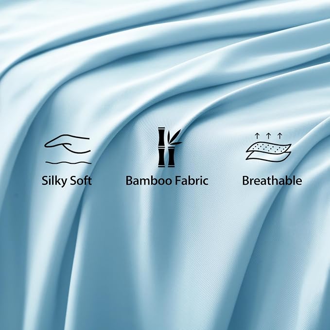 Bamboo Viscose Flat Sheets Only, Sateen Weave King Size Flat Sheet Only - Image 3