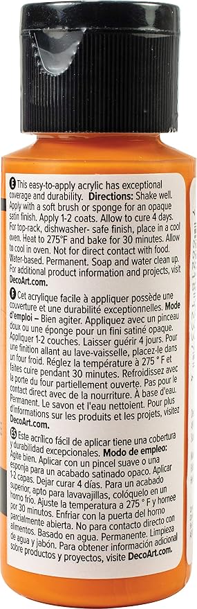 Deco Art GLASS PAINT 2OZ ORANGE, us:one size - Image 2