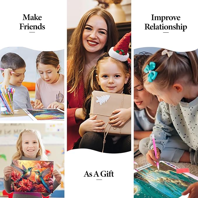 Offito Bear Diamond Art Kits for Adults, Forest Mountains Polar Bear Diamond - Image 9