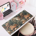 Flower Vintage Desk Pad Aesthetic Desk Mat Flower Mouse Pad Computer Big - Image 6