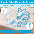 Avenuebool Fabric Markers for Sewing, Water Soluble Fabric Marker, Disappearing - Image 4