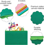 12 Pieces Cotton Canvas Makeup Bag, Blank DIY Craft Bag - Image 5