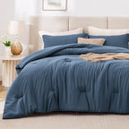 Love's cabin Navy Blue Twin/Twin XL Comforter Set, 2-Piece Prewashed Bed Set - Image 2