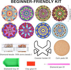 Mandala Diamond Art Painting Coasters Kit - Image 2