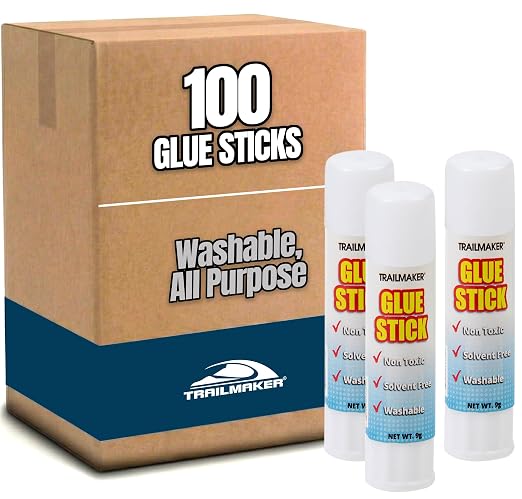 100 Pack Glue Sticks Bulk for Kids, Scrapbooking by TrailmakerBuiltforLife%E2%80%99sAdventuresBigandSmall