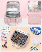 Marscamd Acrylic Paint Organizer Holds 60 Bottles, Acrylic Paint Storage Bag - Image 4