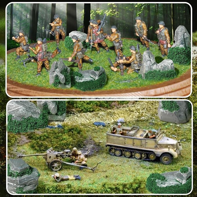 Warmtree 10 Pcs Diorama Rocks Fake Rock Miniature Stone Rock Statue - Image 5
