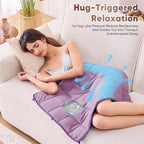 Purple Weighted Lap Blanket for Adults 5lbs, Portable Travel Weighted Blankets - Image 3