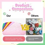 BEISHIDA 448 Pcs Glitter Foam Letter Stickers ，Letter 1.5inch 1inch Heart Stars - Image 2