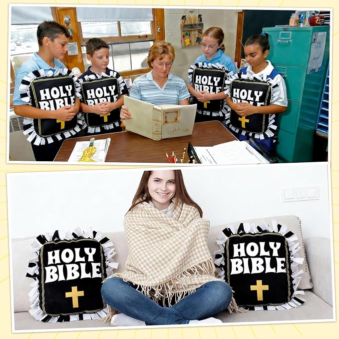 Chunful 6 Sets Holy Bible Fleece Tied Pillow Craft Kits 2026 VBS Crafts DIY - Image 4