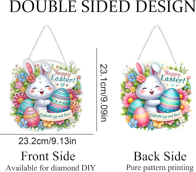 JJFox Diamond Art Hanging Kit for Adult, Special Shaped Rhinestone, DIY Acrylic - Image 7