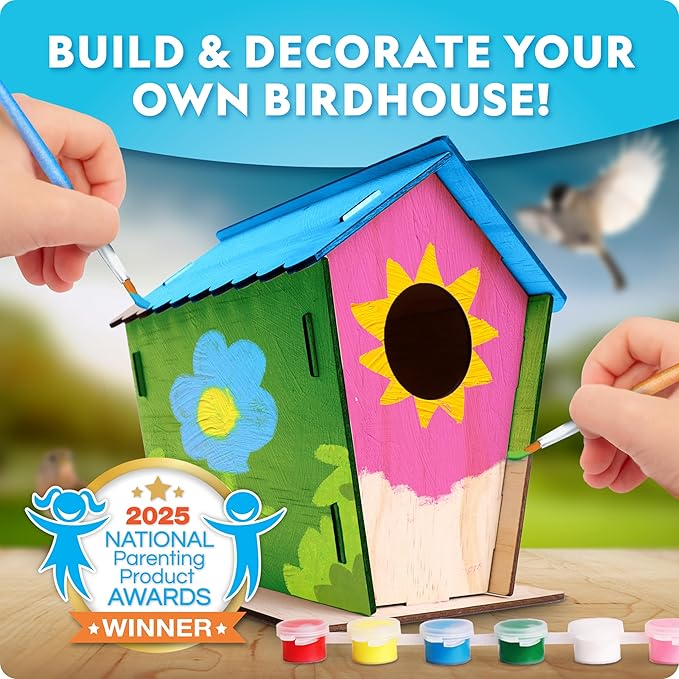National Geographic Build Your Own Birdhouse Kit – DIY Wooden Birdhouse Craft - Image 2