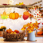 36PCS Wooden Fall Ornaments to Paint Thanksgiving Decorations, 6 Styles DIY - Image 6