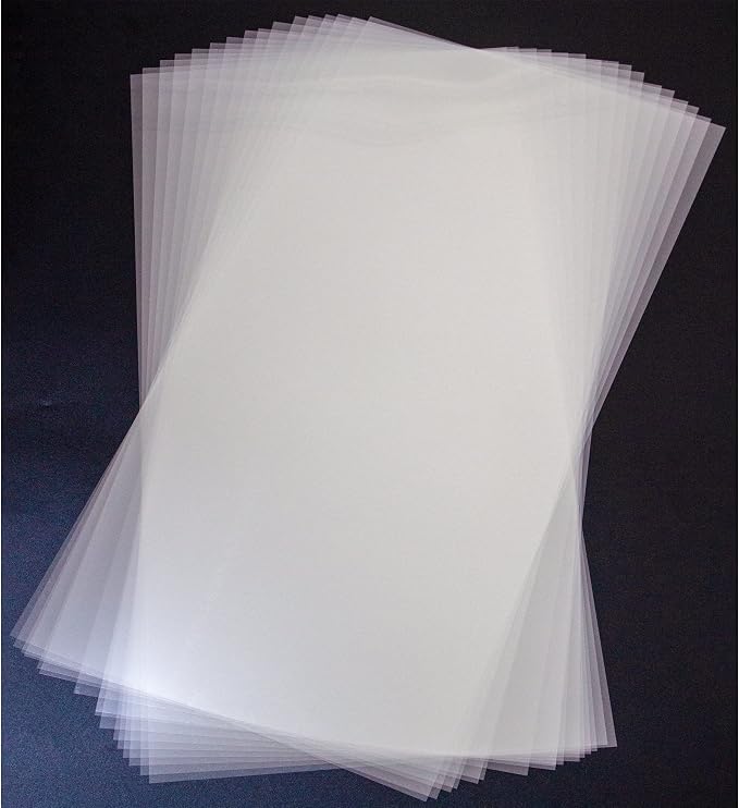 16PCS 6 Mil Blank Mylar Stencil Sheets, 12 X 24 inch Clear Plastic Sheets by neglex