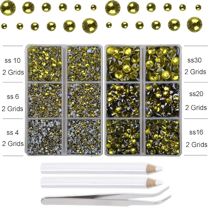 10000Pcs 2-Boxes Mixed Size Hot Fix Round Crystals Gems Glass Stones Hotfix - Image 3