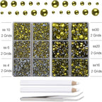 10000Pcs 2-Boxes Mixed Size Hot Fix Round Crystals Gems Glass Stones Hotfix - Image 3