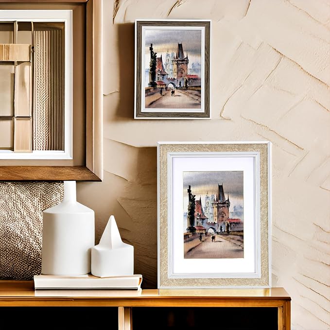 Daofary Picture Frame Set of 6, vintage picture frames Rustic Farmhouse Photo - Image 2