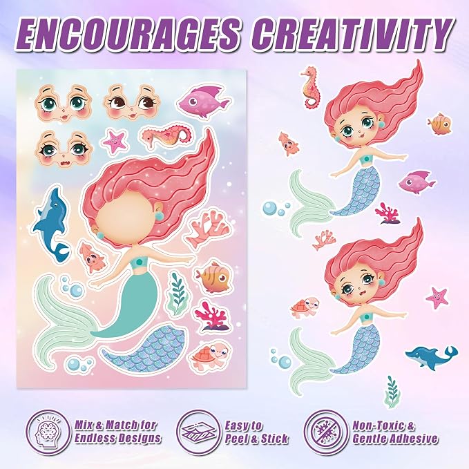 42 Sheets Create Mermaid of Dreams Stickers, Make Your Own Stickers - Image 4