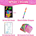 FUNNYB&G Foil Art Craft Kit for Girls 4-10 Years Old: Mess-Free & No-Glue - Image 5