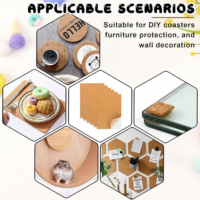 5 PCS Self Adhesive Cork Sheets 8.26×11.8 Inch×1mm | Cork Backing Sheets - Image 7
