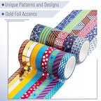 Mr. Pen- Washi Tape Set, 15 Rolls, Metallic Foil | 5 Yards/Roll, Washi Tape - Image 3
