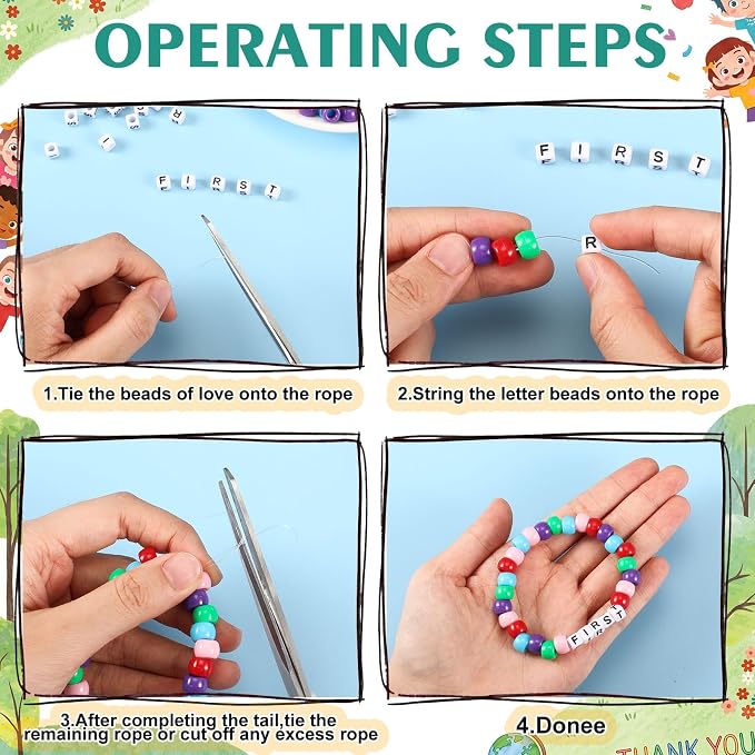 Tondiamo 24 Sets First Grade Back to School Gifts Friendship Bracelet Making Kit - Image 4