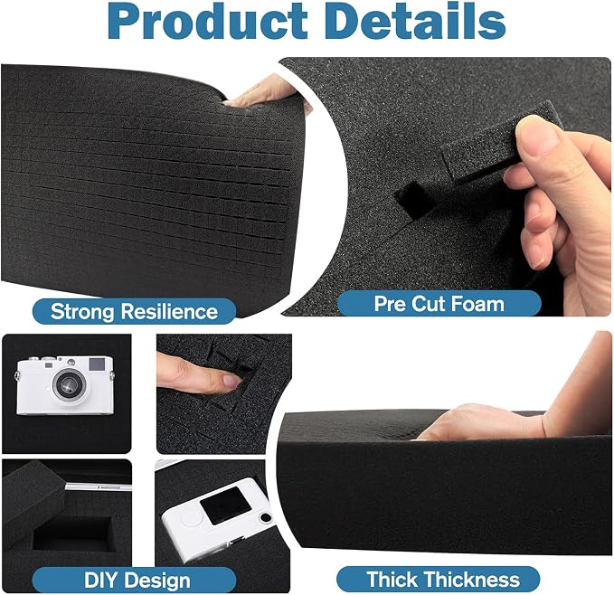 8Pcs Pick and Pluck Foam Large Size Apart Foam Insert Pre-Cubed Pick Padding - Image 5