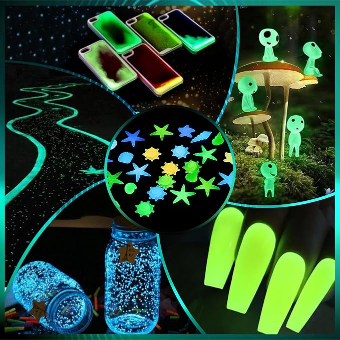Matio Glow in The Dark Pigment Powder, 15g/0.5oz Fluorescent Blue Pigments | - Image 7