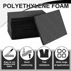 Frienda 4 Pcs 12" x 8" x 1.5" Polyethylene Foam Sheet Thick Black Packing Foam - Image 4