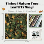 Tintnut Tree Leaf Heat Transfer Vinyl, 12 Sheets 12"x10" Iron on Vinyl | Nature - Image 2
