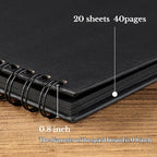 potricher 12 x 12 Inch DIY Scrapbook Album 40 Pages Hardcover Kraft Paper Scrap - Image 4