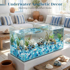 DomeStar 150PCS Assorted Blue Fake Ice Rocks Vase Fillers, Aquarium Gravels - Image 7