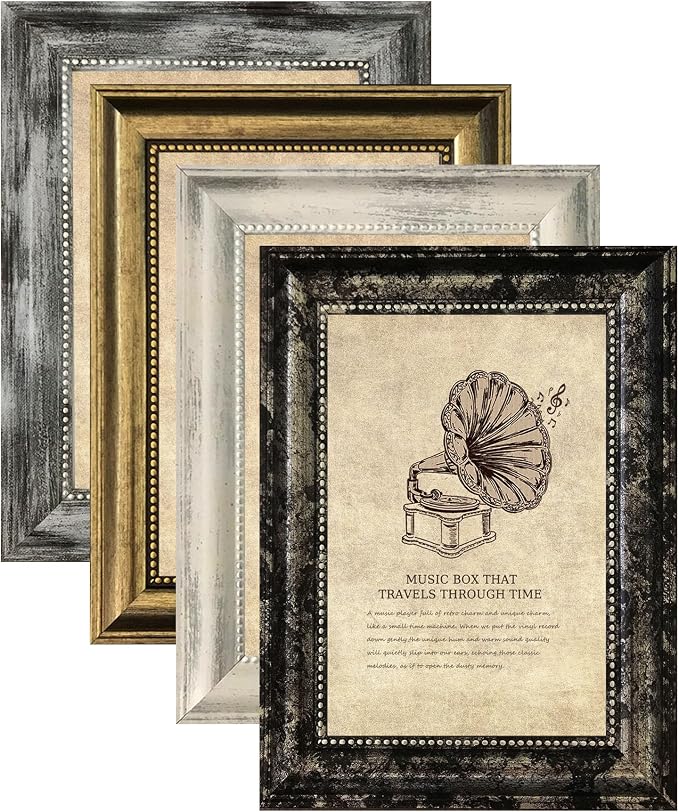 5x7 Picture Frames Set of 4- Rustic Retro Photo Frame - Image 9