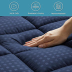 HYLEORY California King Mattress Pad Quilted Fitted Mattress Protector Cooling - Image 4