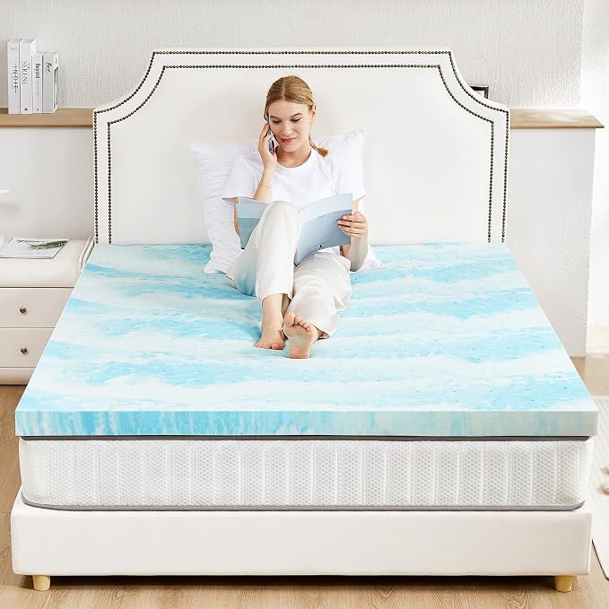 Sweetcrispy Mattress Topper Twin, 3 Inch Thick Memory Foam Gel Infused Cooling - Image 7