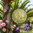 Stained Glass Window Hanging, Crescent Moon Sun Catchers Stained Glass Panels - Image 4