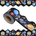 69 Ft Outer Space Border, Galaxy Space Scalloped Trim ，Night Sky Classroom by WUYUEJXI